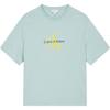 Ss25 Letter Print Pattern Round Neck Short Sleeve T-Shirt Men T-Shirts Light-Blue 4RB862GPCT