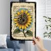 Vintage Metallwandkunstschild Biene Küchen Dekoration Kaffeebar Blechschild
