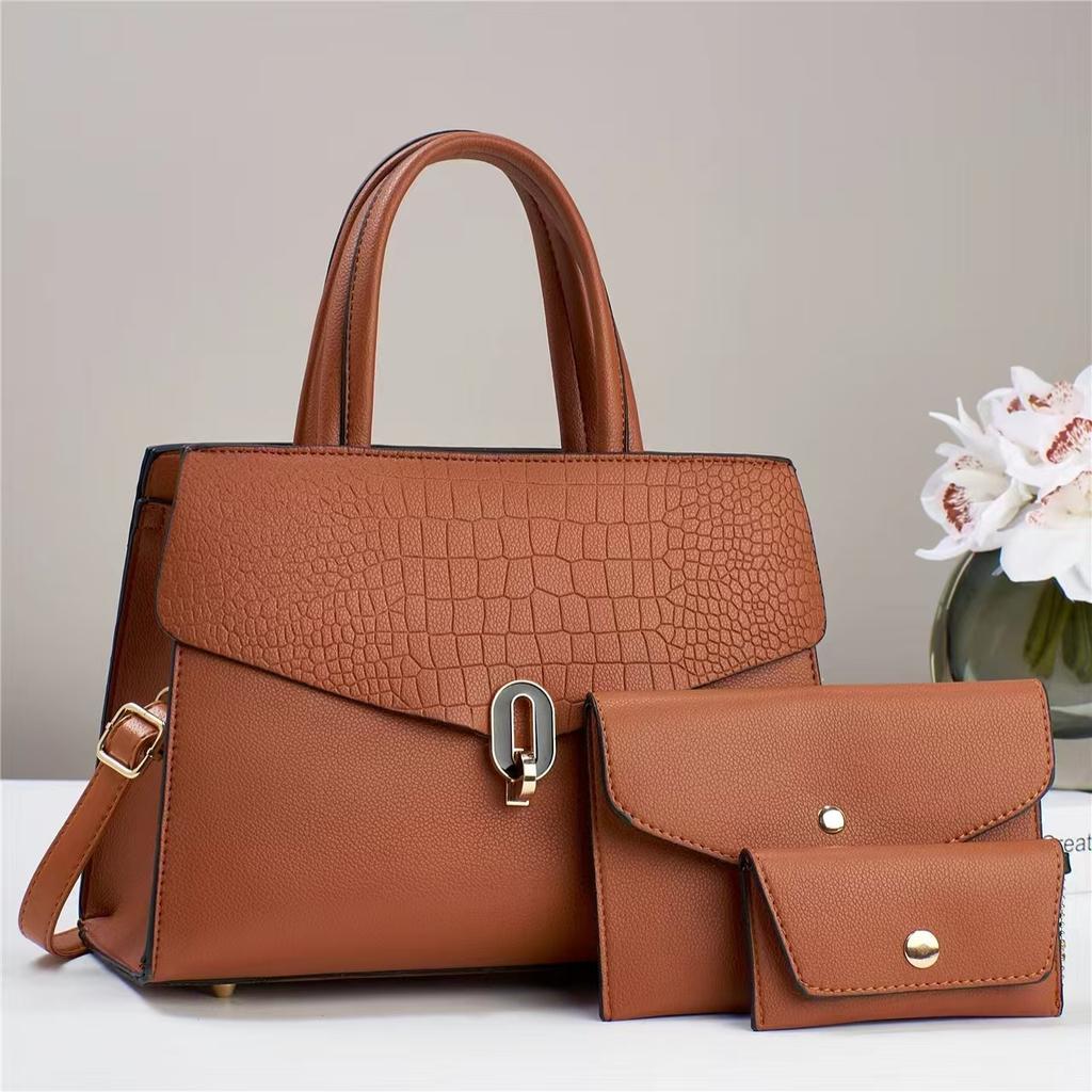 Women Top Handle Bags Classic Female Handbag Satchel Tote with Matching Clutch Purse and Wallet For Work Commuting Shopping