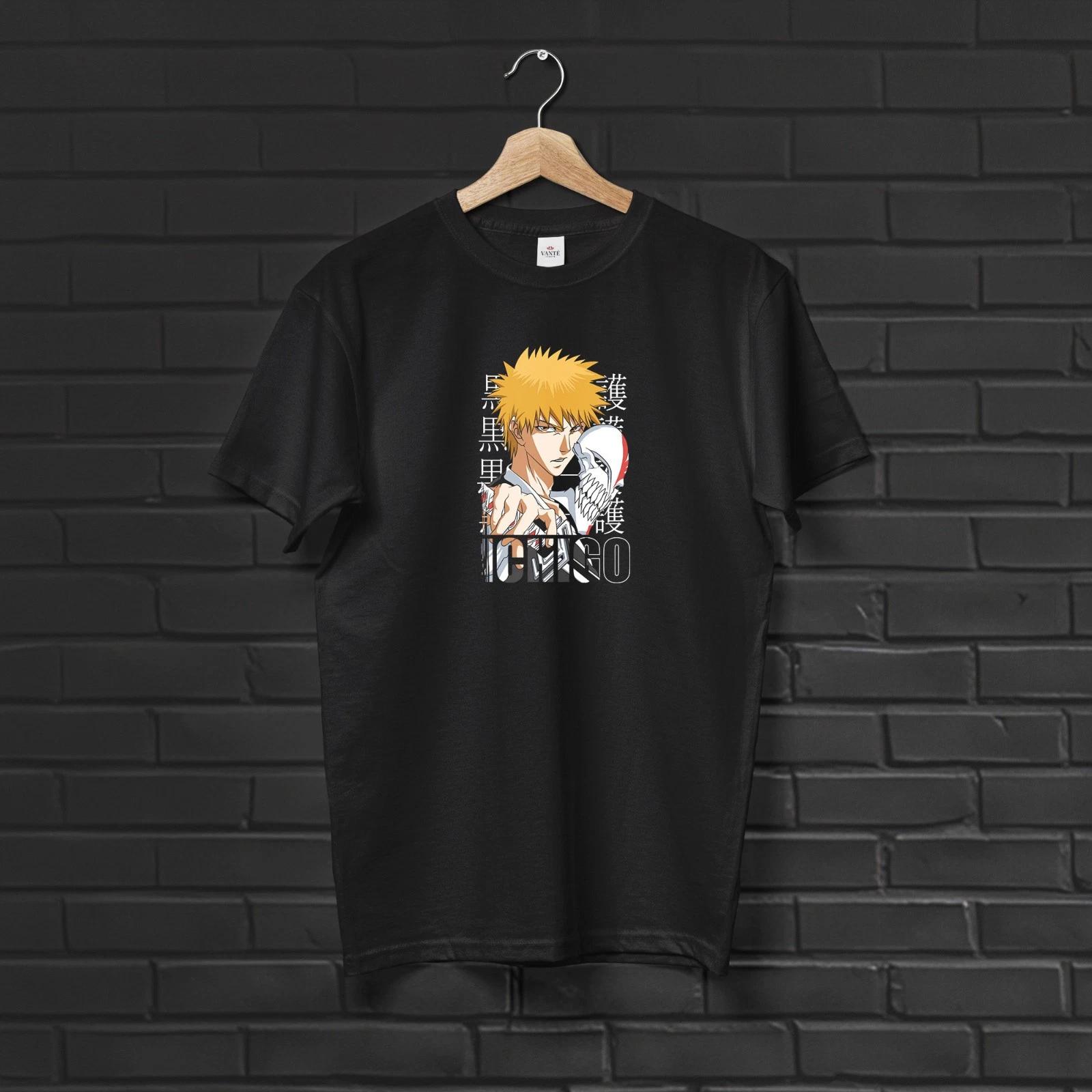 Ichigo Kurosaki Substitute Soul Reaper T-Shirt Graphic Tee Mens Unisex Cotton L