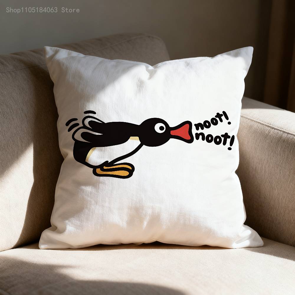 P-Pingu Pillowcases Bedroom Living Room Sofa Home Decor Polyester Cushion Cover with Zipper