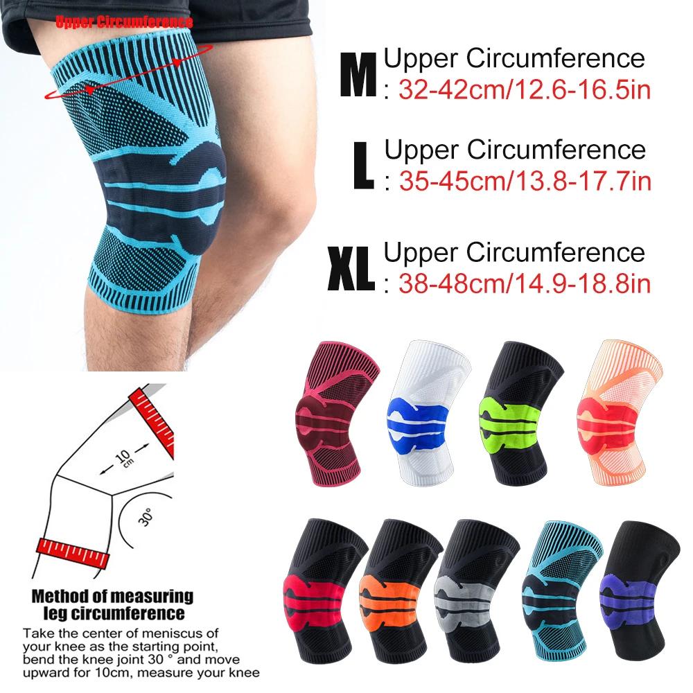 Silicone Full Knee Brace Strap Patella Medial Support Dropshipping Compression Protection Sports Fitness Pads Running Basketball