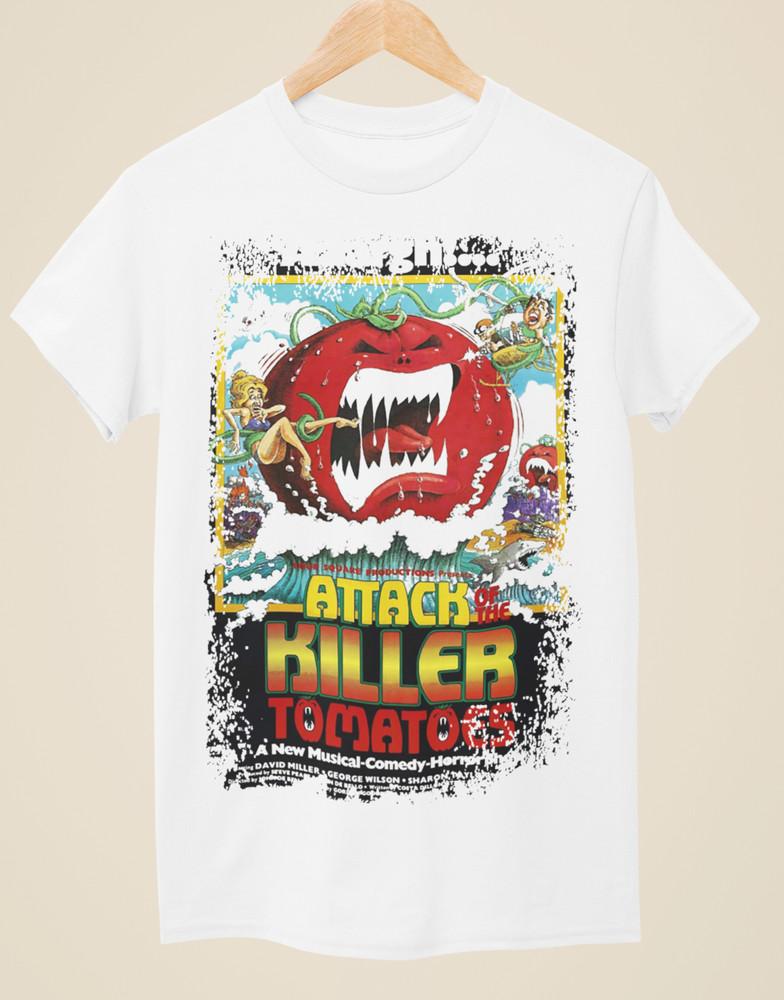 Attack of the Killer Tomatoes - Movie Poster Inspired Unisex White T-Shirt Unisex T-Shirt XL