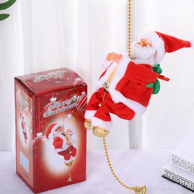 Santa Claus Musical Climbing Rope Doll - Christmas Decoration Gift