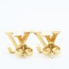Used LOUIS VUITTON Pierce LV Iconic Strass M00609 metal/Rhinestone 3.2g Gold Accessories