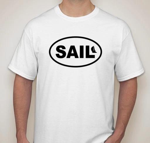 sail boat sailboat wind waves ocean sea salt water shirt t-shirt XXL