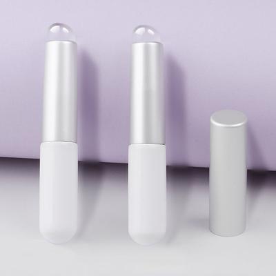 Pincel labial de silicona con mango de plástico, aplicador portátil de bálsamo labial con tapa, regalo perfecto para Navidad.
