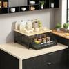 Modern Kitchen Microwave Shelf Organizer- Space-Saving Countertop Storage Rack for Appliances Storage Rack for Stylish Design