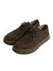 Button Seoul Suede Wallabee Mock Shoes (Dark Brown)