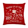 Christmas Pillow Cover Gingerbread Man Candy Cane Pattern Cushion Cover Stretch Removable For Living Room Sofa