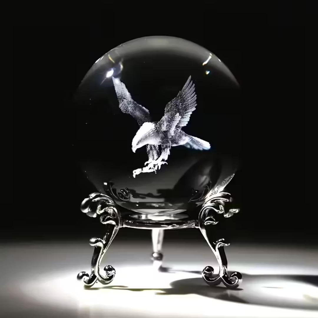 

Eagle White-headed Sea Eagle 3D Engraved Crystal Artwork Decorative Piece for Table, Bedroom Decoration, Gift for Creative Birth