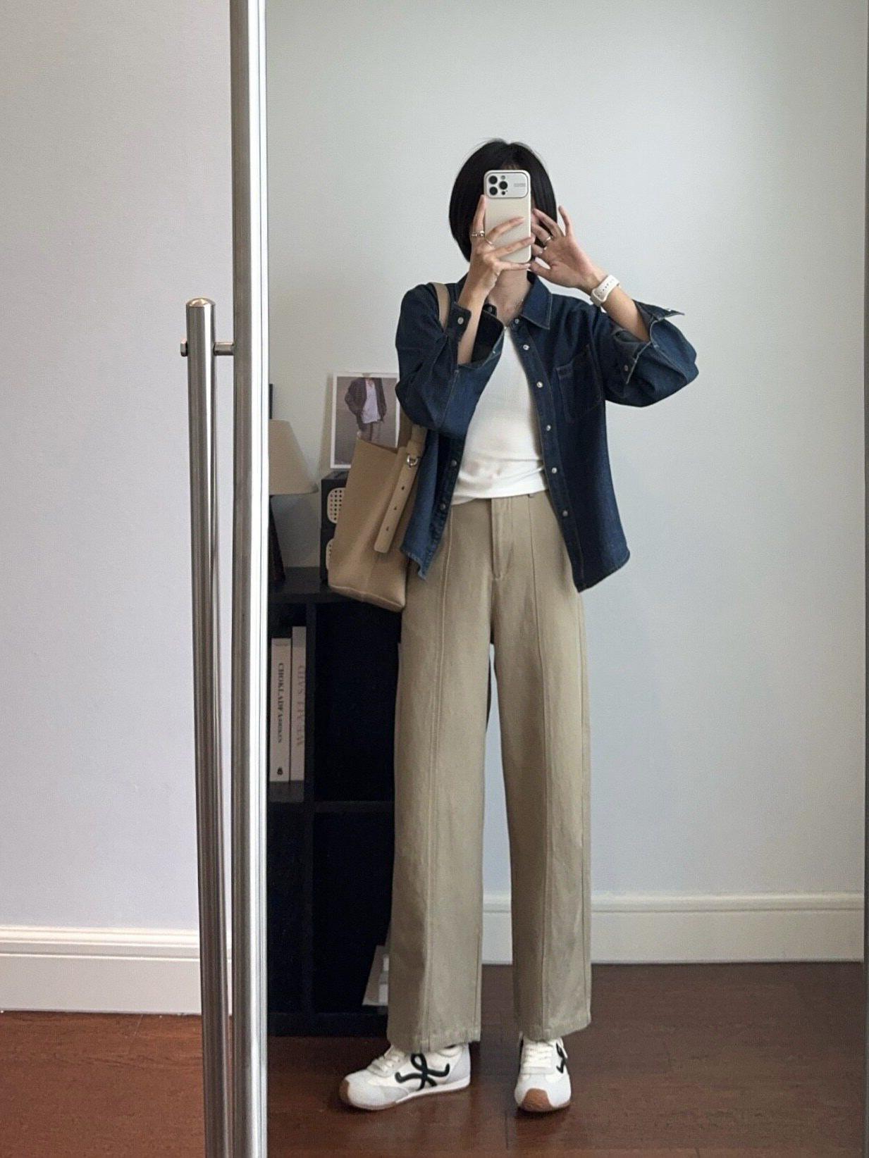 

2026 Japanese Style High Waist Tencel Cotton Relaxed Fit Cigarette Pants Notice: Size runs small хаки