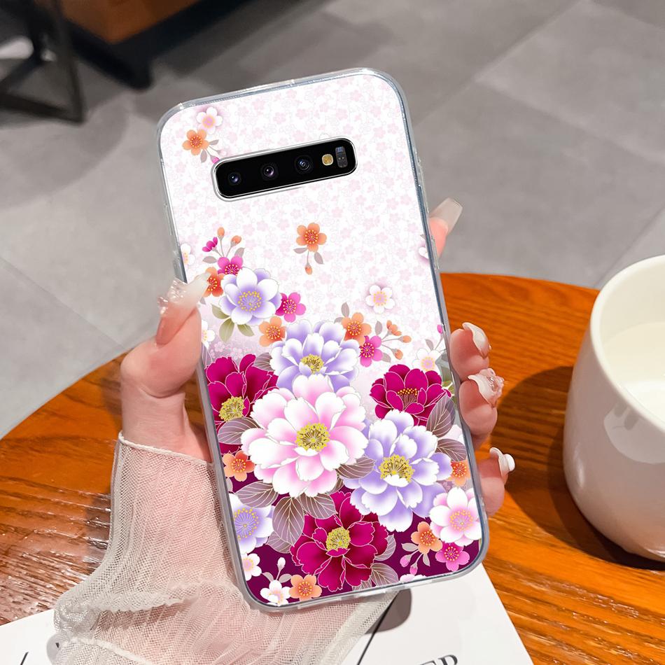 For Samsung S10 Lite Plus S10E Phone Case Creative Stamp Soft Clear Silicone Anti Drop Back Cover For Samsung Galaxy S 10 E Mask