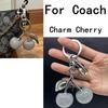 For Coach Shoulder Bags Shining Silver Crystal Cherry Pendant Women's Purse Bag Charm Hanging Accessories Bag Charm