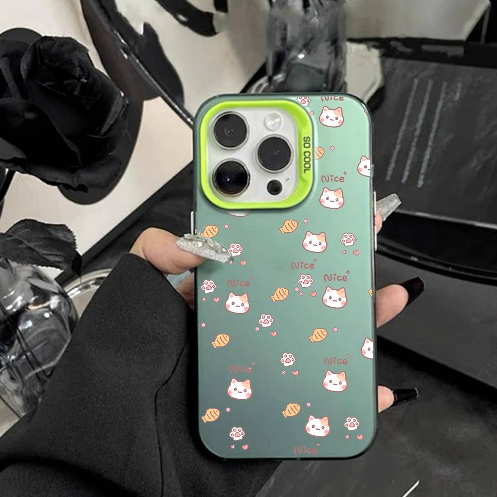 

Cute Bear With Cat Paws Phone Case For iPhone 16,15,14,13,12,17,Pro,MAX white Matte Shockproof Cover iPhone16se4