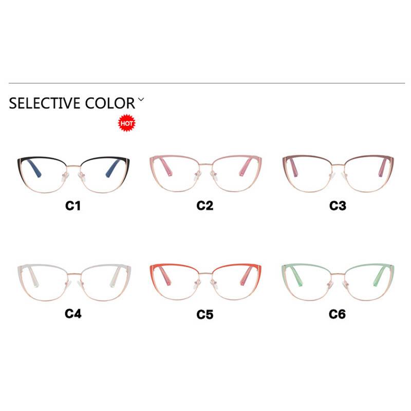 Retro Metal Cat Eye Glasses New Fashion Clear Lenses Prescription Short Sight Eyewear 0 -0.5 -1 -1.25 -1.5 -1.75 -2.0 To -6