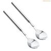 K1AE 2pc Extendable Barbecue Forks Stainless Steel Construction Portable Cutlery For Outdoor Cooking Roasting And Serving