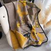 Autumn Plants And Flowers Imitation Cashmere Jacquard Scarf Women'S Simple And Versatile Thickened Warm Scarf Shawl