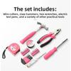 13/24 Piece Pink Multifunctional Hardware Tool Set Pliers Screwdriver Home Repair Toolbox Combination Set Repair Kit Hand Tool