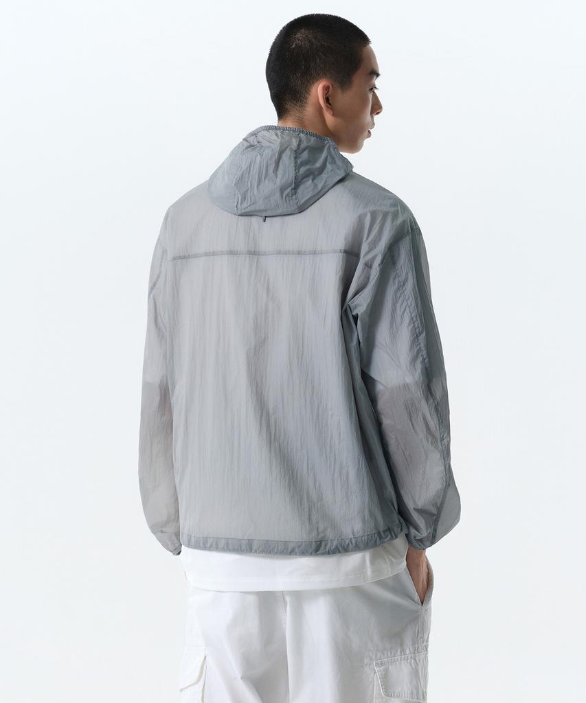Musinsa Standard [City Leisure] Lightweight Packable Windbreaker Jacket [Light Grey]