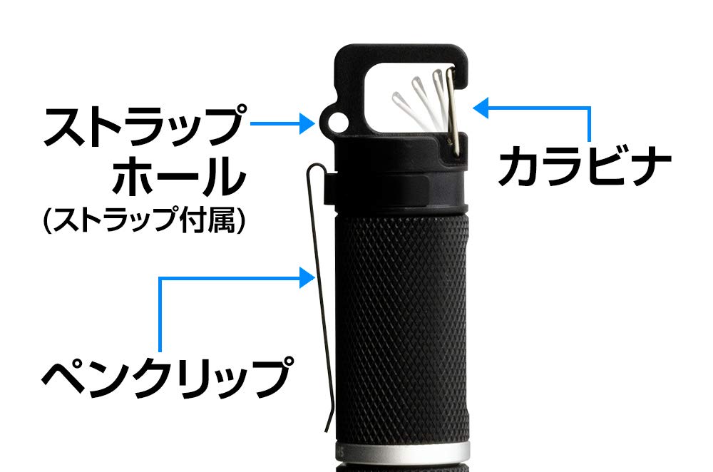 GENTOS SH-121D LED Flashlight [80 Lumens / 8 Hours of Use], Uses One C Battery, Shotgun Shell Holder, Carabiner Hook, ANSI Standard
