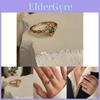 Bague ajourée élégante vert émeraude vintage français micro-incrustée Bijoux pour femmes design