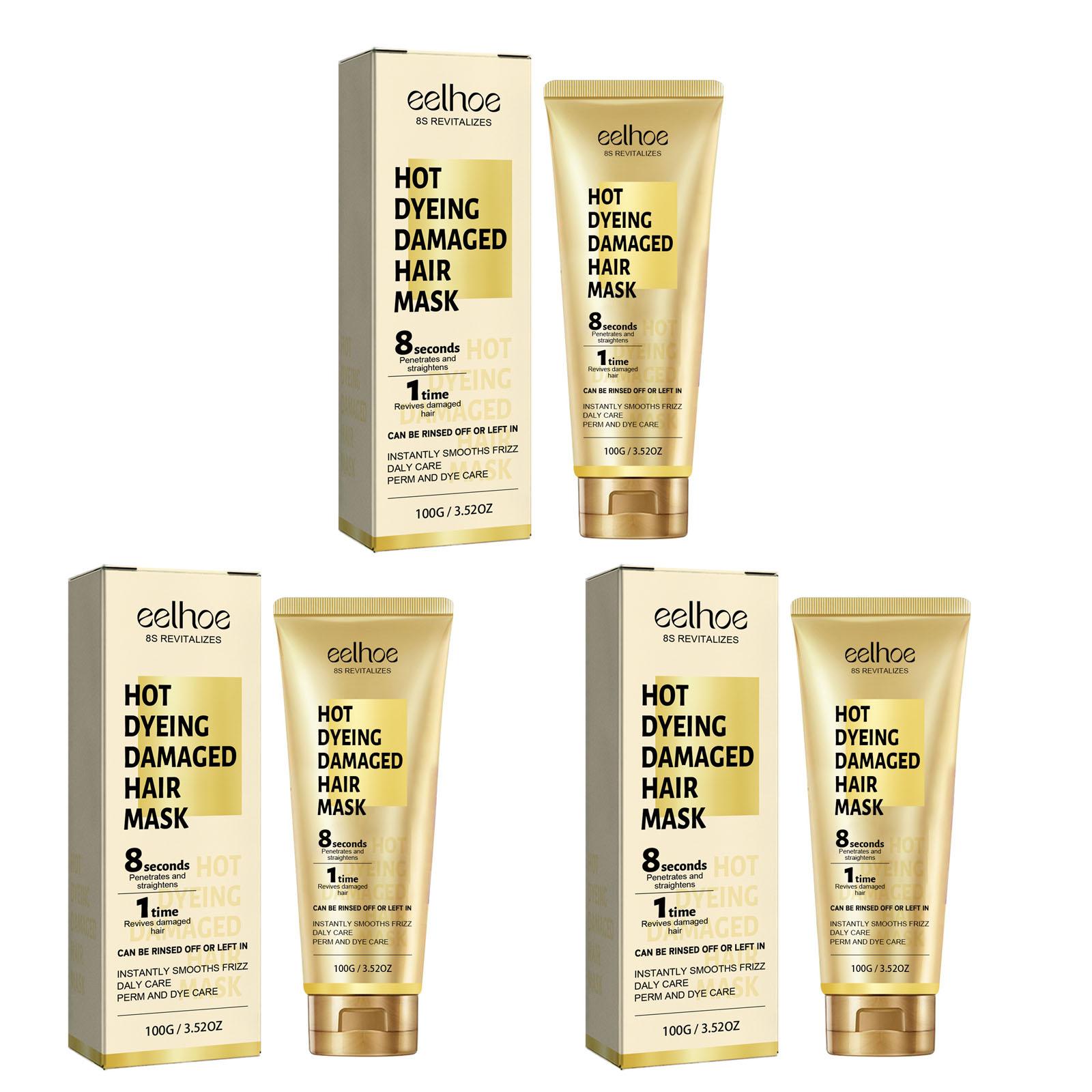 

Крем для ухода за волосами с кератином, увлажняющий, разглаживающий и ухаживающий за волосами 3PCS