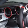 Center Console Dashboard Panel Cover For Ford Mustang 2015- Red Carbon Fiber
