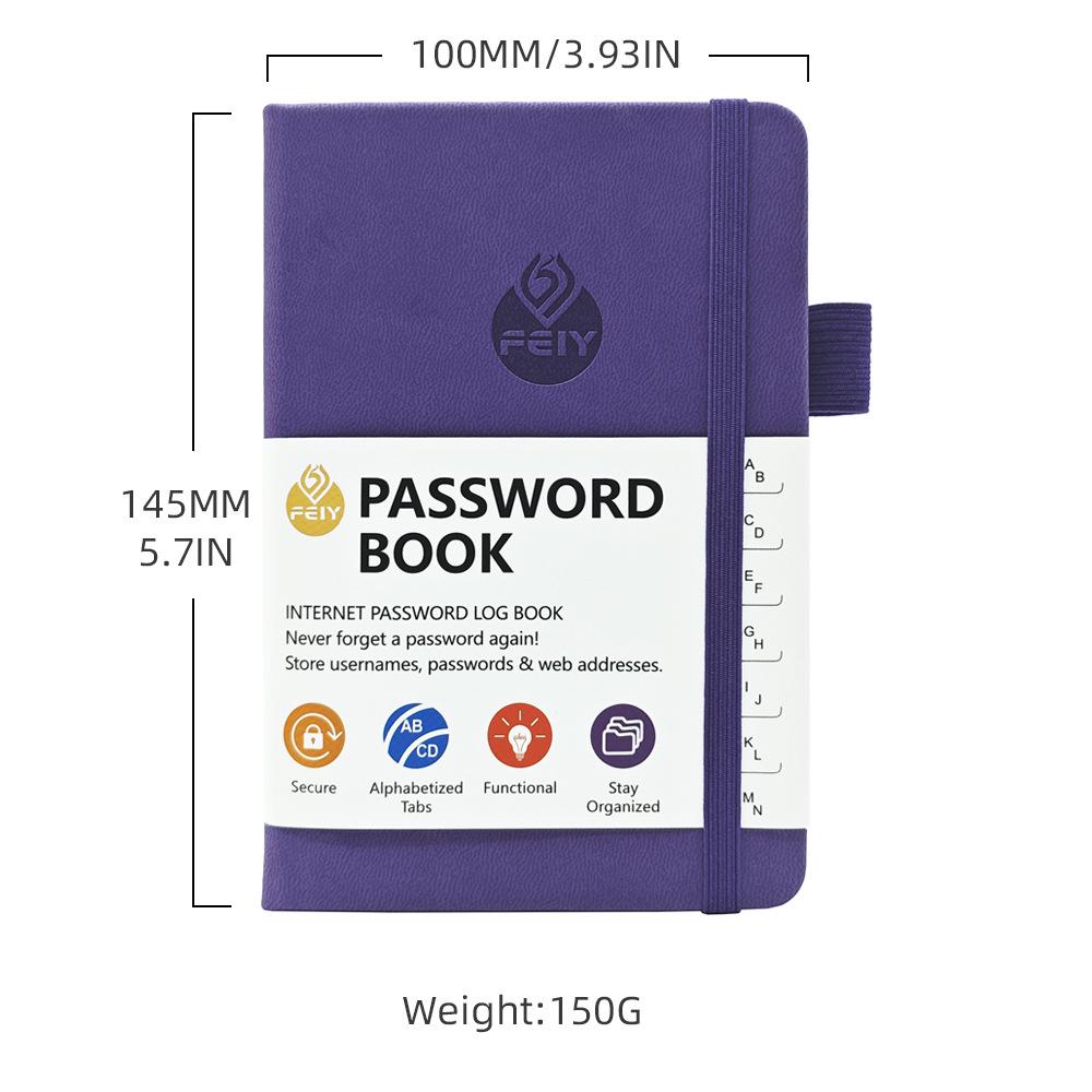 Trendy A6 Password Address Notebook with Strap