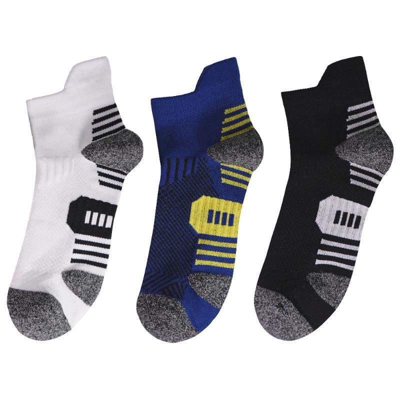 Men's Cross-Border Low-Cut Sports Socks - Sweat-Absorbent, Odor-Resistant, Ideal for Cycling, Marathon, Running