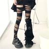 Gothic Lolita Stockings for Women Ultra-thin Transparent Silk Socks Thigh High Long Sock Y2k Girls Knee High Socks Stockings