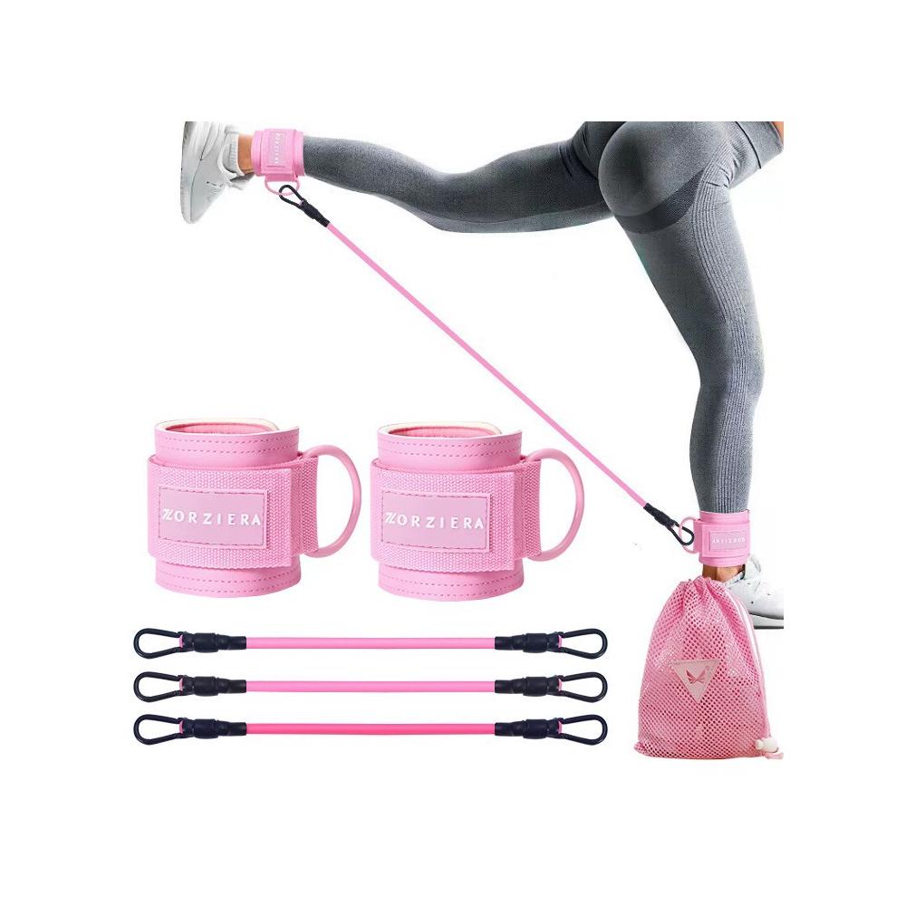 

Фитнес-пряжка на лодыжку, тренировка бедер, тренажер для ног, браслет на лодыжку, леггинсы, эластичная лента, портал, аксессуары для пряжки на лодыжку 6pcs розовый