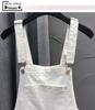 European Style Anti-Aging Denim Overalls - Women's Loose Summer Shorts with Rolled Hem and Wide Leg Design