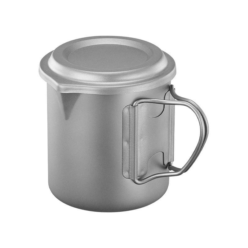 Portable Titanium Camping Tea Set With Eagle Beak Mug Infuser Lid Carry Pouch Outdoor Travel Hiking Picnic