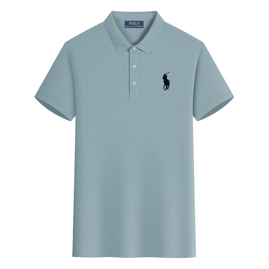 Polo Ralph Lauren 2025 Summer New Black Pony Embroidered Business Casual Solid Color Polo Shirt Couple Polo Shirt