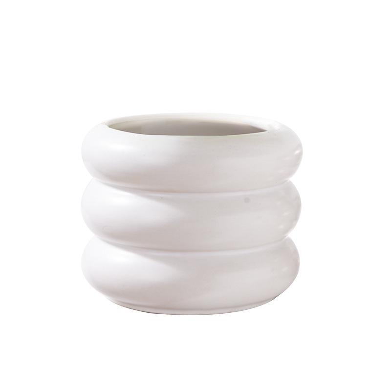 Nordic Ceramic Orchid Vase - Light Luxury Style for Small Plants