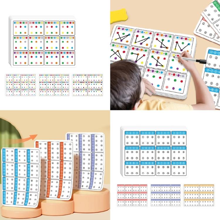6 Pcs Multifunctional Preschool Concentration Cards Visual Tracking Training Cards For Visual Perception Skills