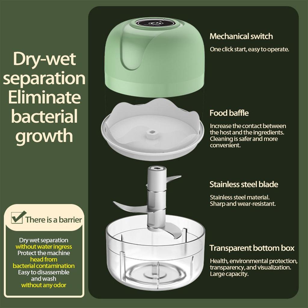 Wireless Mini Garlic Press & Food Processor