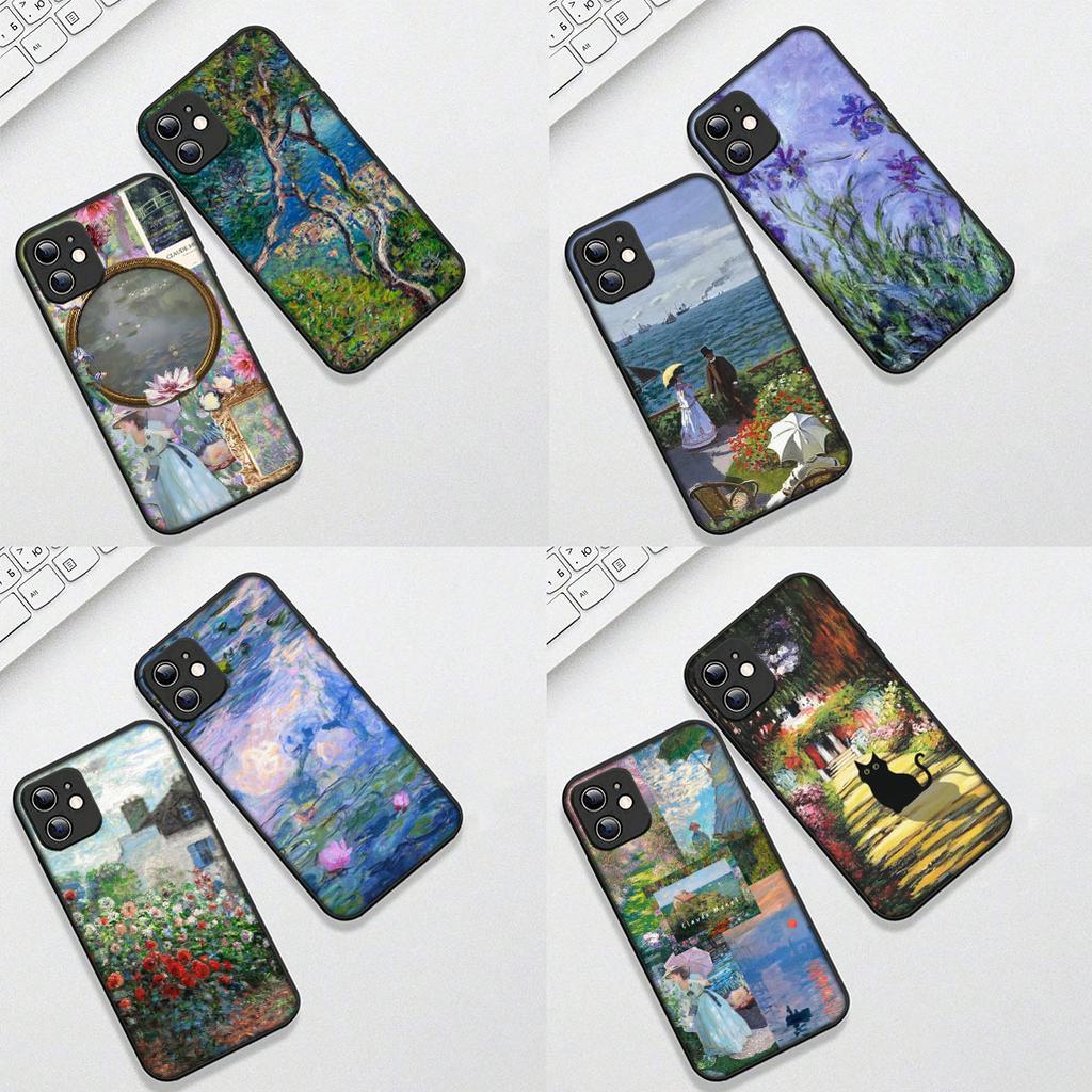 Coque de Protection pour Xiaomi Redmi 15 15C A3 A4 A5 9A 9C NFC Note 9 Pro Coque de Téléphone Claude Monet Nénuphar Chat