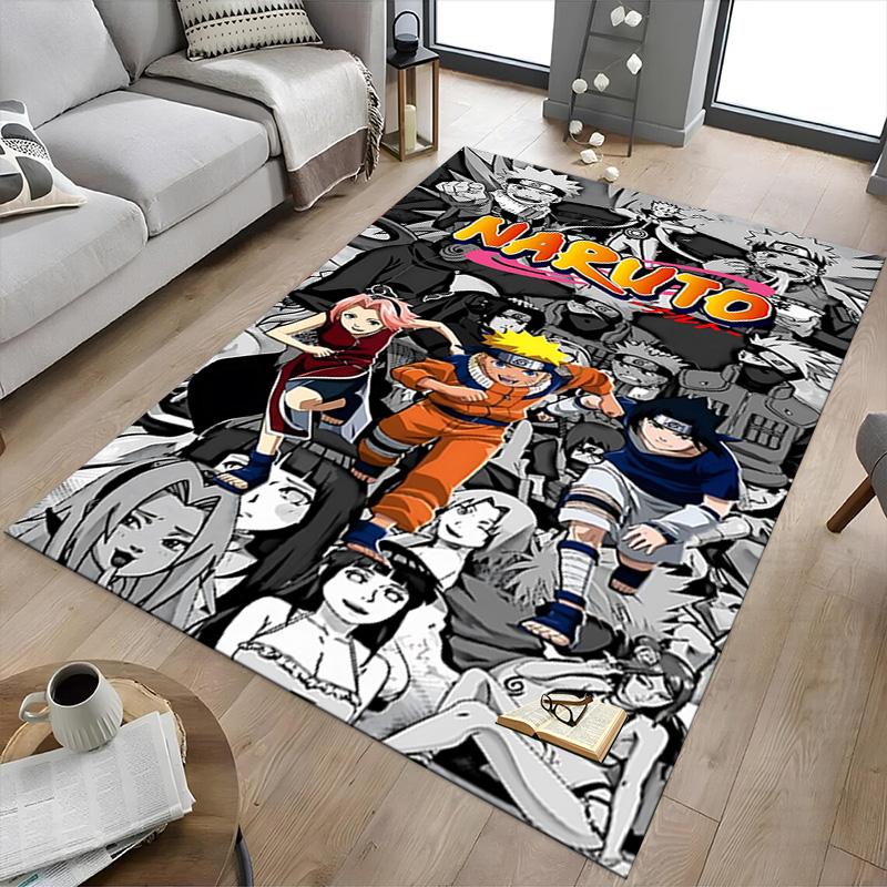 1pc Naruto Adventure Begins Carpet for Playroom Bedroom Living Room Sofa Home Decor,kids Game Area Rug Non-slip Floor Mat Y723119