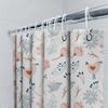 Beautiful Pink Floral Birds Shower Curtain Perfect For Bathroom Decor!