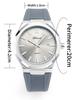 Denvosi Men's Quartz Watch - Octagon Case Silicone Strap Waterproof Wristwatch with Date Function Casual Business Fashion Wat