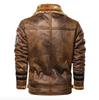 Men's Fur One-piece Jacket, Warm and Thick, Plus Size Casual Motorcycle Retro Jacket