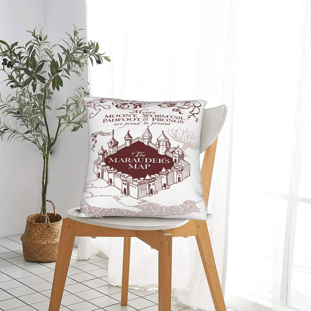 Magic Marauders Map Pillow Cover  Comfy Cushion Cover Fashion Pillow Case For Office Car Home Decor