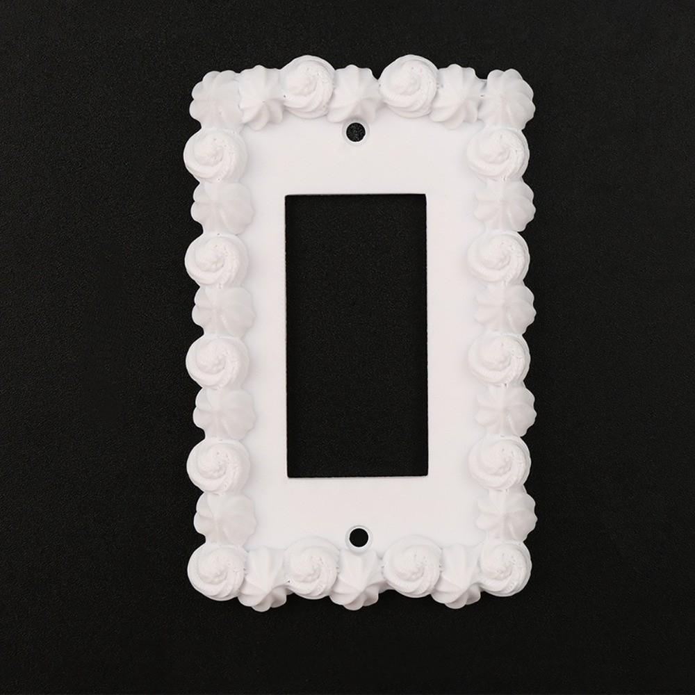 Cream Style Light Switch Cover Piping Texture Wall Plate Cover Decorative Wall Plate  Bedroom Decor