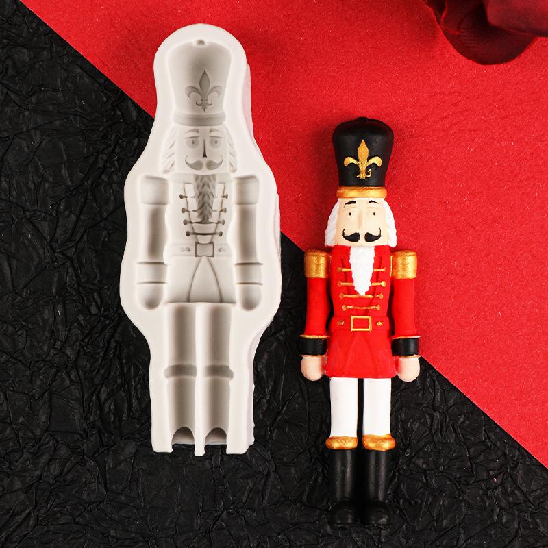 Christmas Soldier Ornament Silicone Mold for Cake Decoration
