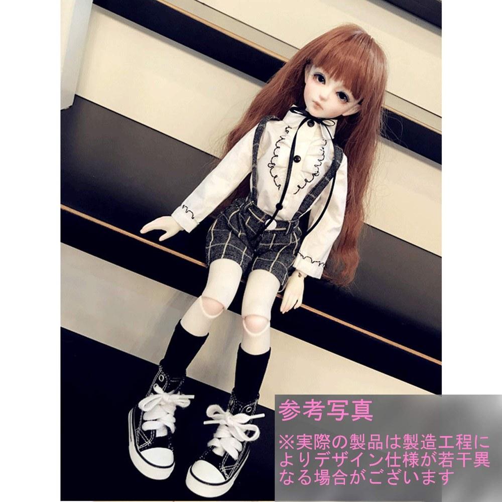GeekDwarf 5-Piece Doll Clothes Set Casual Girl Uniform Overalls Miniskirt Socks for 1/3 Doll Figures