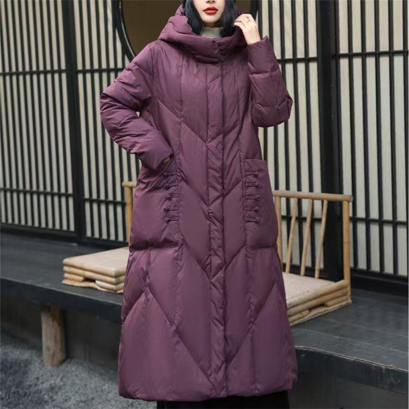 Hochwertige Damen Mittellange Daunenjacke - Neue Winterkollektion Elegante Oberbekleidung Damenmäntel