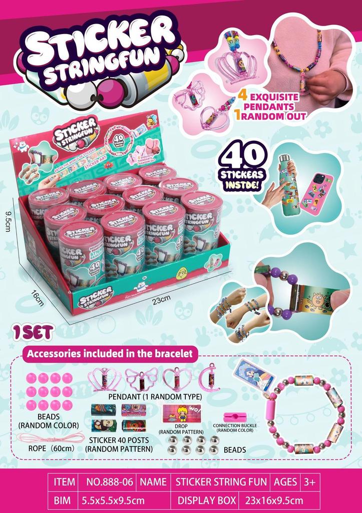 Kreative DIY Perlen-Aufkleberarmbänder für Mädchen - Lustige handgemachte Spielzeuggeschenke