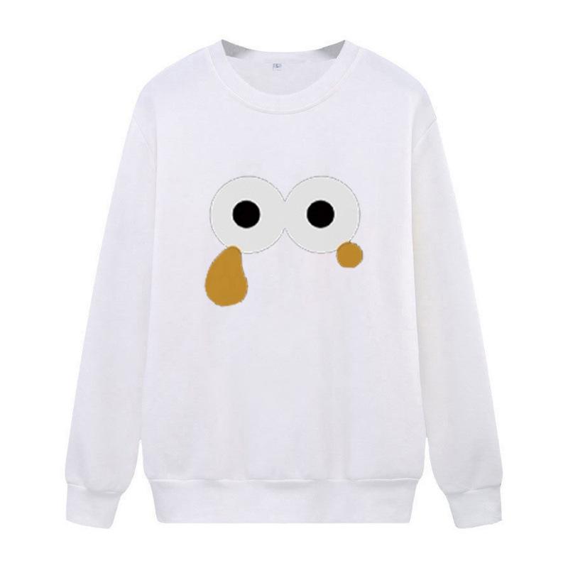 2025 Autumn/Winter Korean Style Unisex Velvet Sweatshirt - Loose Fit, Round Neck, Versatile for Students